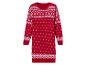 Une robe en tricot rouge avec un motif de Noël.