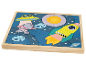 Puzzle en bois sur le thème de l'espace pour enfants.