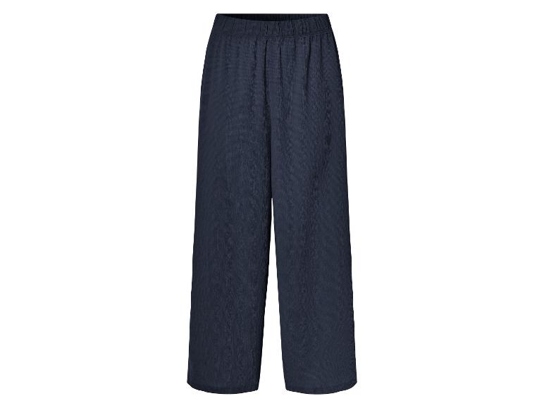 Pantalon large bleu marine, coupe ample et confortable.