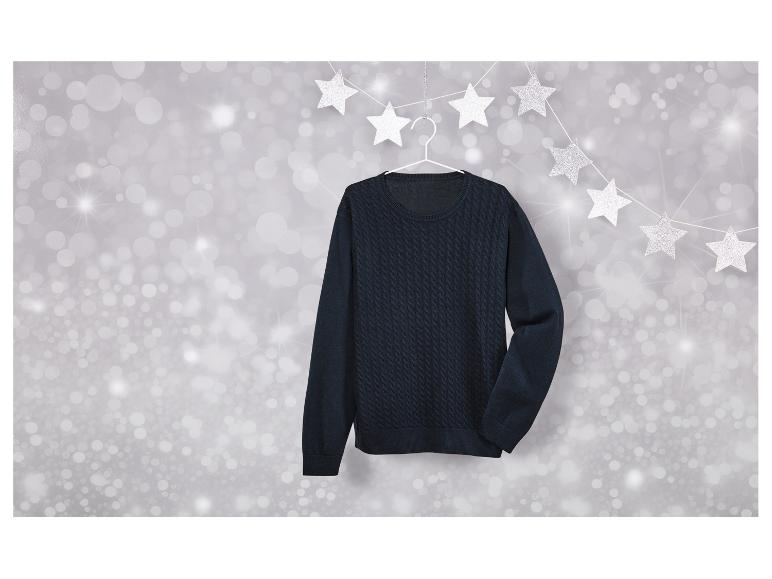 Pull Garçon Marks & Spencer 8-9 Ans - Bleu/gris Colourblock, Col Rond, En Très Bon état
