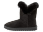 Bottes noires avec col en fourrure