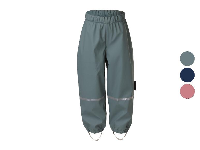 Pantalon imperméable pour enfant en vert sarcelle avec bandes réfléchissantes et étriers