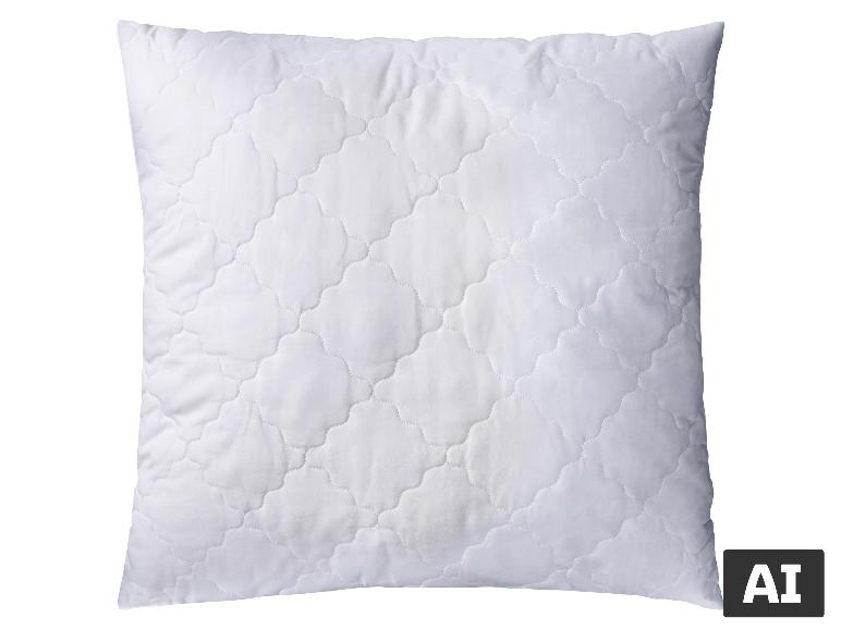 LIVARNO oreiller lavable à haute température, 80 x 80 cm, blanc avec motif matelassé. [image générée par l'IA]