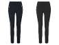 Deux paires de leggings noirs avec des fermetures éclair.