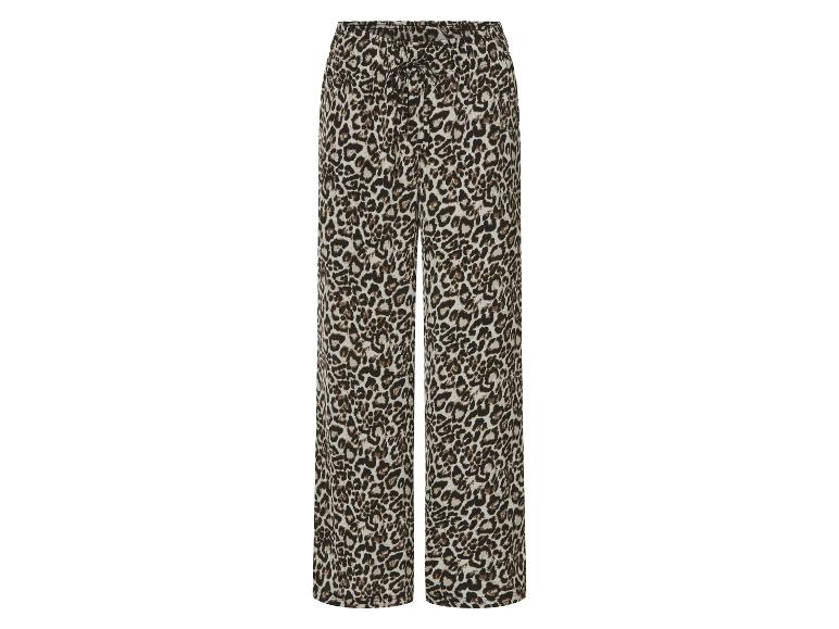 Pantalon large à imprimé léopard et taille élastique.