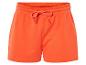 Shorts en molleton orange à cordon.