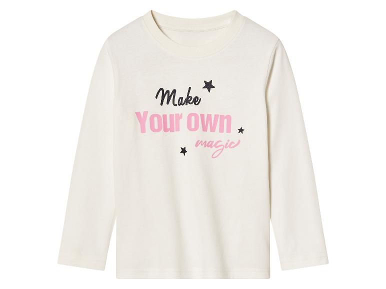 T-shirt blanc à manches longues avec l'inscription 'Make your own magic'.