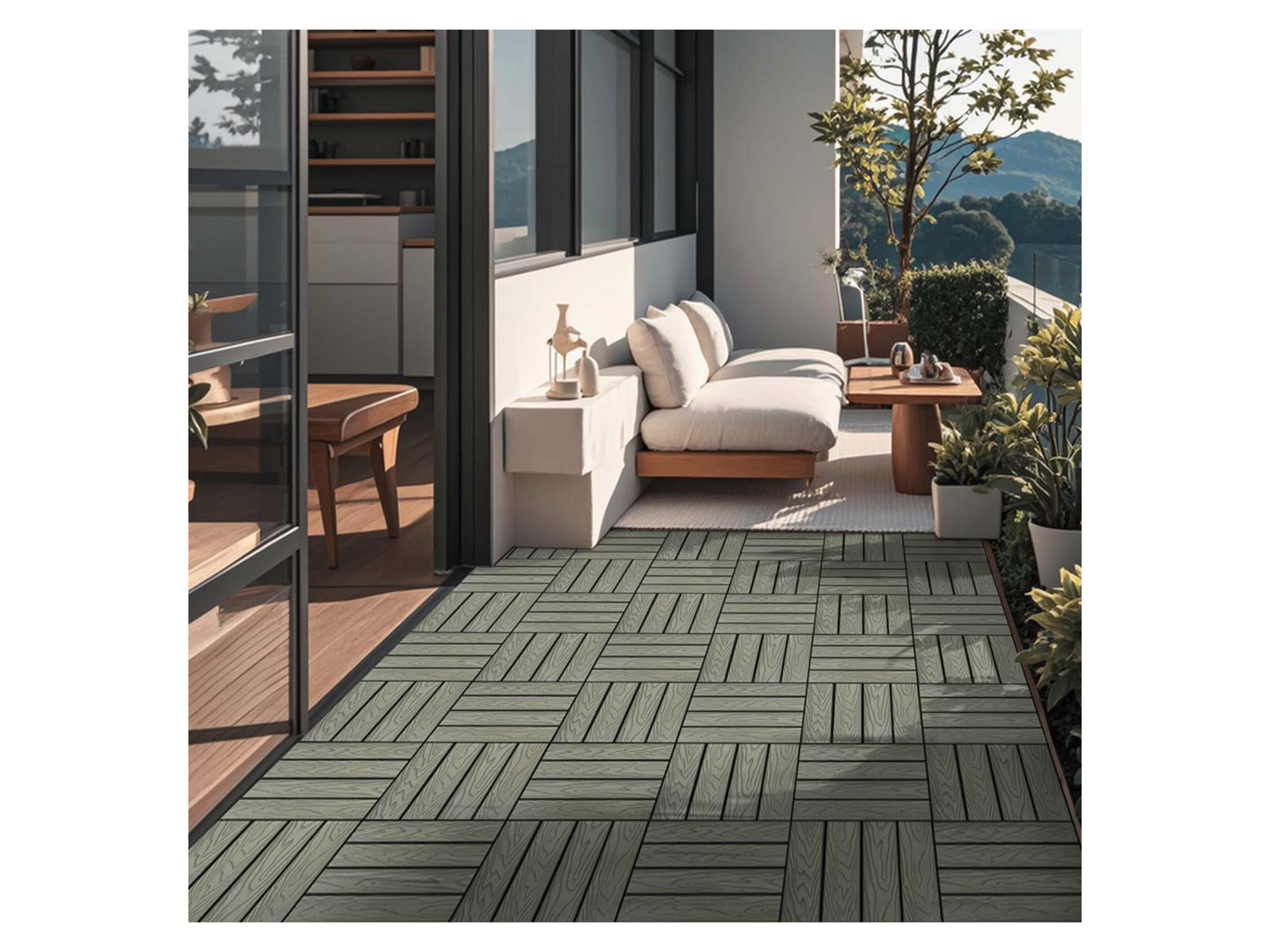 Home Deluxe Dalles clipsables en WPC »BAVARO PREMIUM« (1 m², Antique) - vue 2