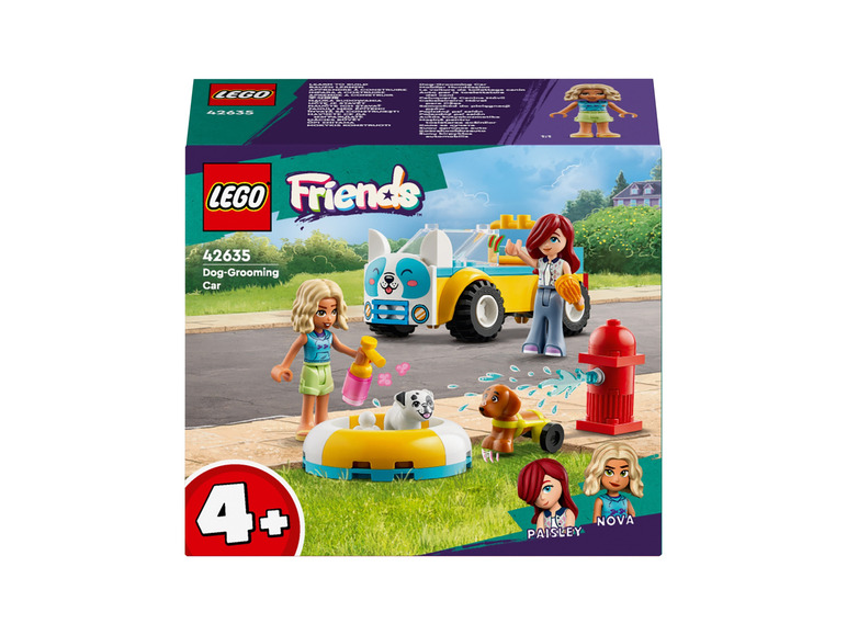 LEGO Friends voiture de toilettage pour chiens avec des figurines et des accessoires.