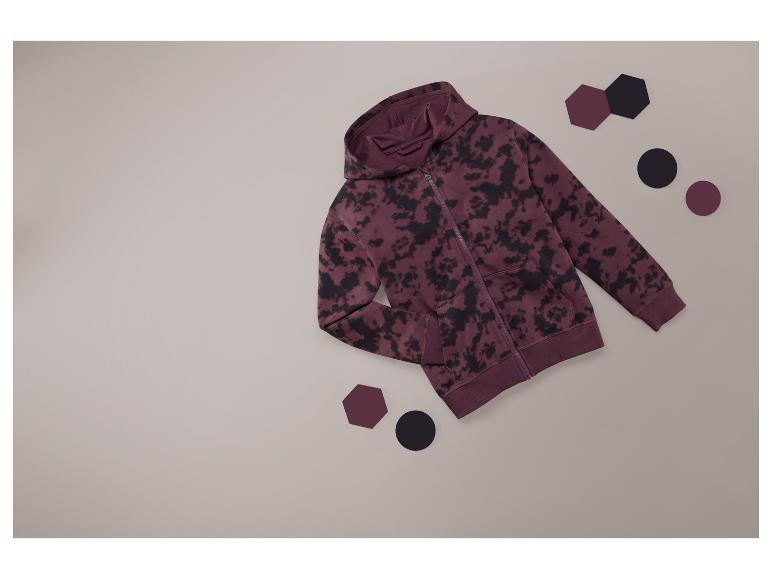 Sweat-shirt à capuche bordeaux avec un motif abstrait