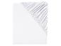 Drap-housse et drap plat blancs.