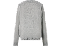 Vue arrière d'un pull en maille gris clair à manches longues