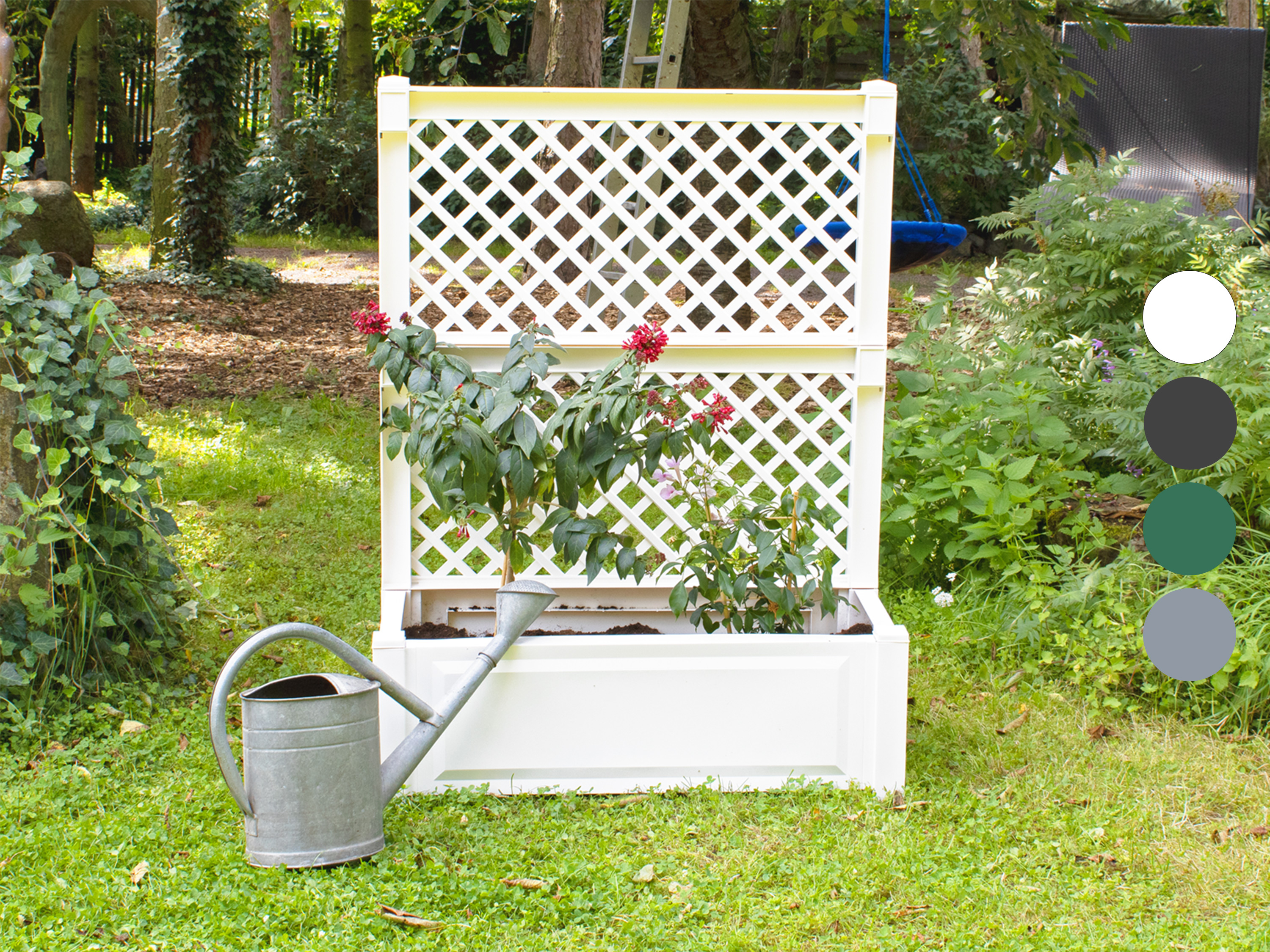 KHW Bac à fleurs avec trellis, 110 L