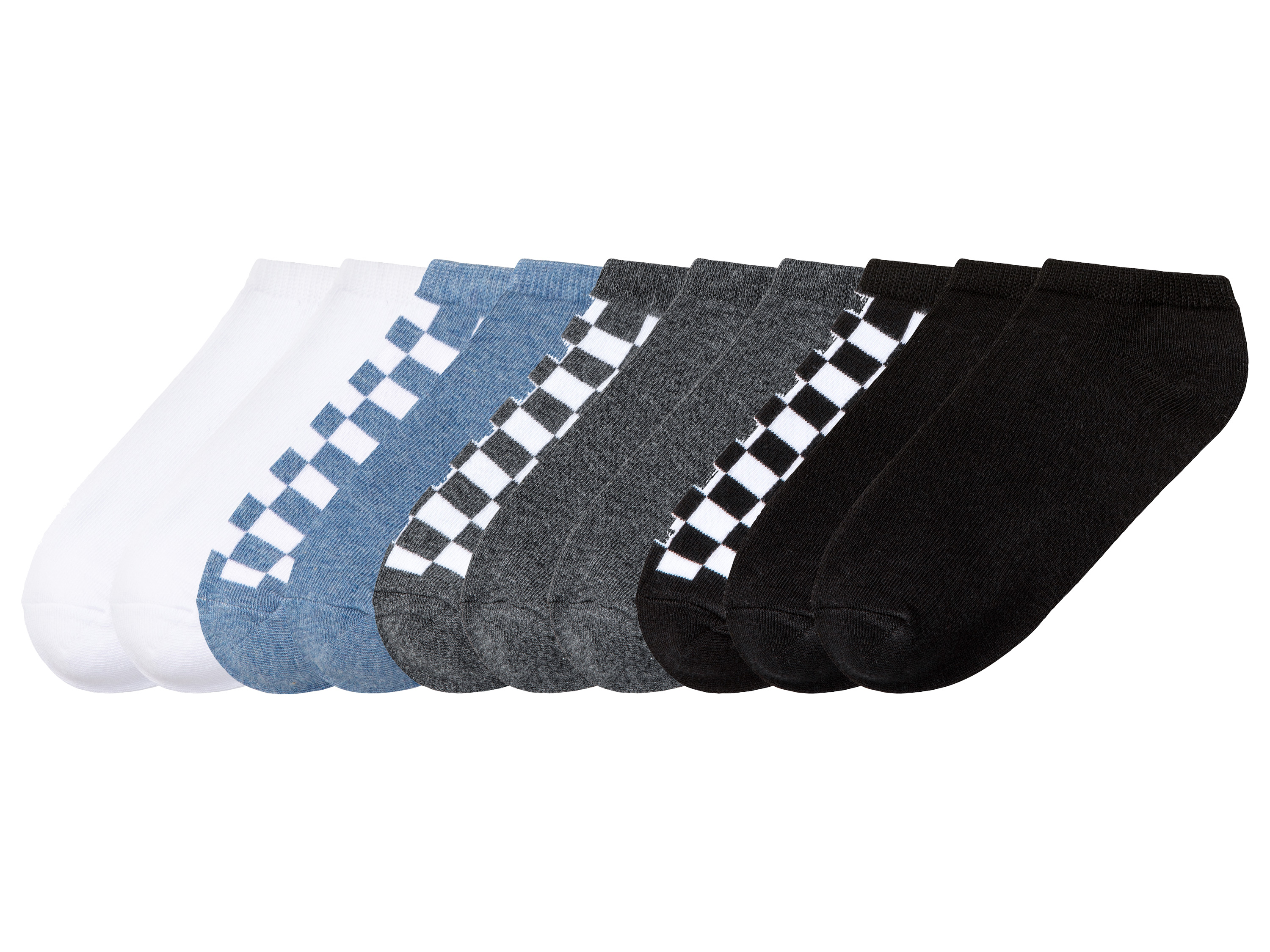 pepperts!® Lot de 10 paires de chaussettes enfant (bleu/blanc/gris/noir, 39/42)
