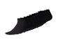 Huit paires de chaussettes noires basses empilées.