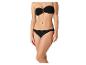 Bikini bandeau noir avec anneau décoratif