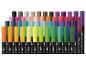 Marqueurs double pointe multicolores disposés en rangées, avec le texte « DUAL TIP MARKER ».