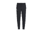 Pantalon de jogging gris foncé avec taille élastique et poignets, avec bande réfléchissante et logo.