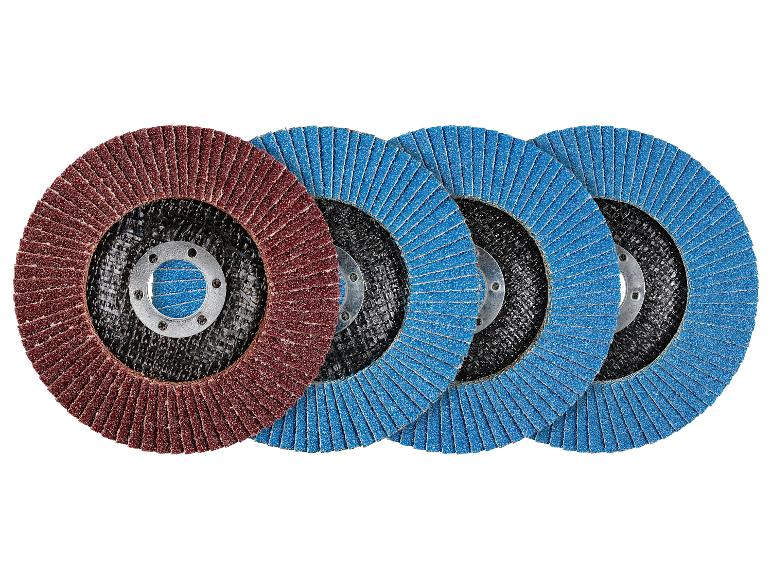 Disques à lamelles rouges et bleus pour meuleuse d'angle