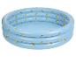 Piscine gonflable ronde, motif citrons, idéale pour l'été.