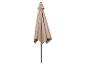 Parasol de jardin beige plié avec mât gris