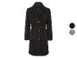 Manteau noir avec ceinture, version à carreaux.