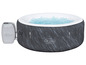 Un jacuzzi gonflable Lay-Z-Spa avec un imprimé pierre gris.