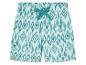 Shorts turquoise à motif ikat pour enfant.