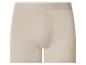 Caleçon boxer beige pour homme avec ceinture élastique.