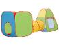 Tente et tunnel enfant multicolores : jeu d'intérieur.
