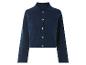 Un pull en laine bleu marine à boutons.