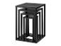 Ensemble de 4 tables gigognes en métal noir, design moderne