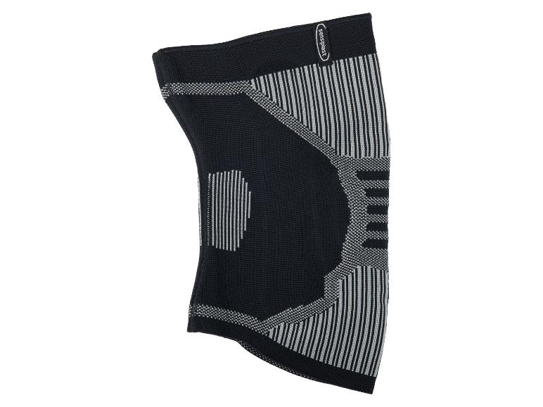 Genouillère de sport noire avec motifs gris