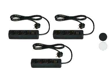 TRONIC® Lot de 3 multiprises