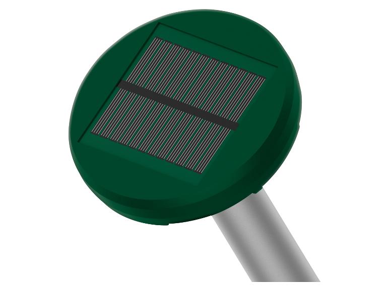 Répulsif à taupes solaire avec dessus vert et panneau solaire