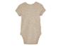 Body bébé beige à manches courtes.