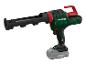 Un kit de calfeutrage Parkside vert avec batterie.