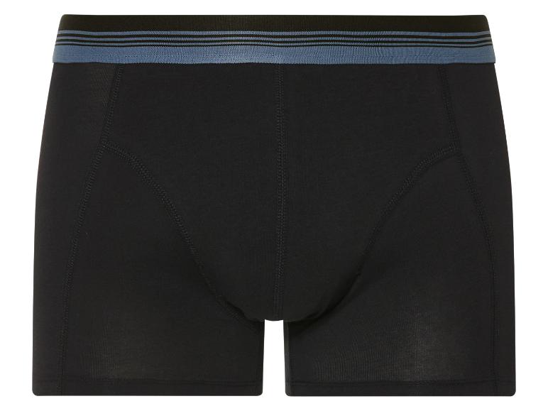 Boxers noirs avec bande contrastante bleu marine.