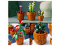 Plantes Lego en pots, y compris un piège à mouches, un anthurium et un bonsaï.
