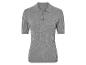 T-shirt polo côtelé gris à manches courtes.