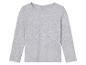 Un t-shirt gris à manches longues avec un col rond.