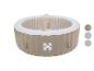 Spa gonflable Splash beige avec bordure blanche et échantillons de couleurs