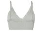 Soutien-gorge sans coutures gris clair, détails dentelle.