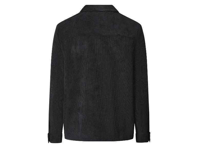 Veste en velours côtelé noire.