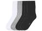 Cinq paires de chaussettes blanches, grises et noires avec la taille 35-38.