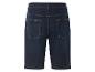 Shorts en jean bleu foncé, vue arrière.