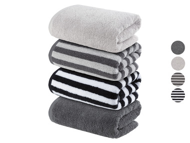 LIVARNO home Set de 2 serviettes de toilette, 50 x 100 cm