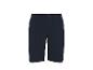 Short bleu marine avec cordon de serrage et bouton.