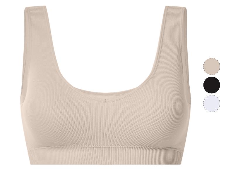 Soutien-gorge de sport côtelé sans couture en beige avec options de couleur