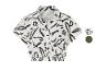 Chemise à manches courtes, style abstrait noir et blanc.